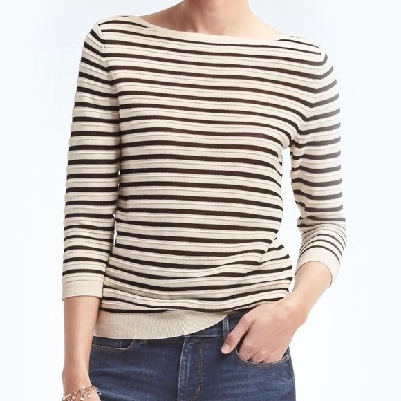 Banana Republic Tops - BANANA REPUBLIC NWOT preppy stripped long sleeve
